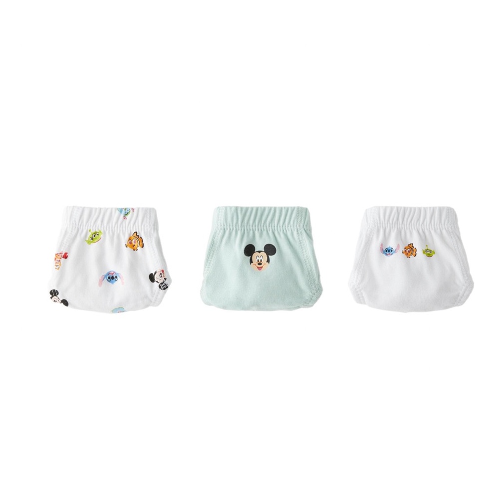 Zara Cartoon Print underwear - White and Mint